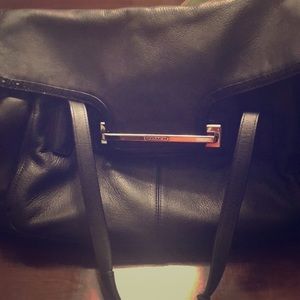 Black satchel coach bag